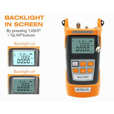 New Portable Light Source Fiber Optic Power Meter Optical Multi-meter with Visual Fault Locator