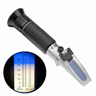 Beer Wort and Wine Refractometer beer Dual Scale Specific Gravity and Brix replaces homebrew hydrometer