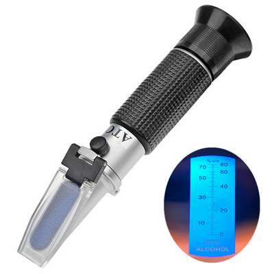 Grape Brewing RHW-25Brix ATC Refractometer With Alcohol & Brix SCALES Wine Alcohol Tester